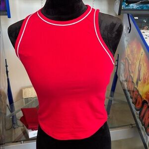 Bozzolo Crop Tank Red Size Large